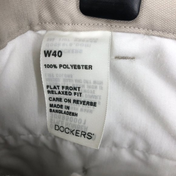 Dockers Golf Shorts Size 40 Mens Flat Front Chino Casual Khaki - Picture 5 of 6